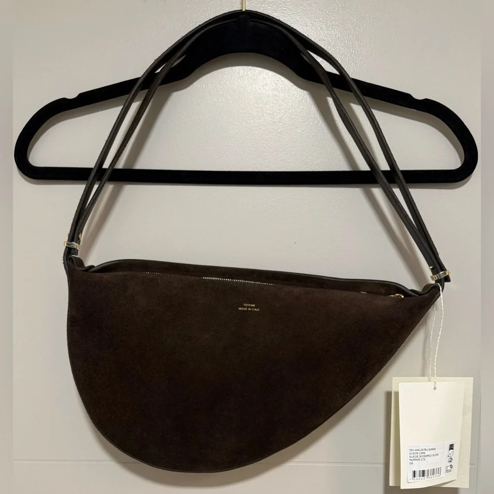 Toteme Suede Sooped Sling Bag, Pepper